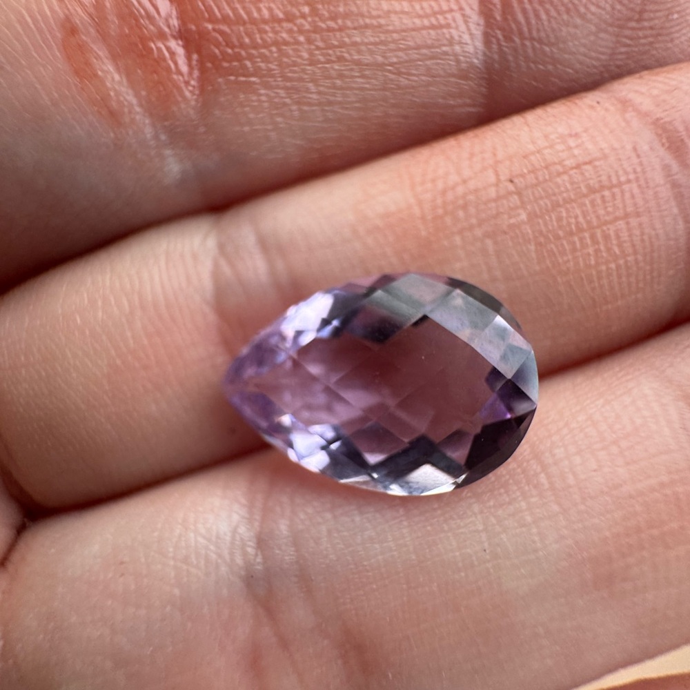 5.25ctw genuine pear amethyst loose in gem jar - Picture 8 of 15